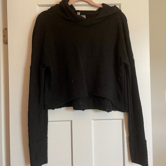 H&M Distressed Cropped Hoodie - Picture 1 of 5